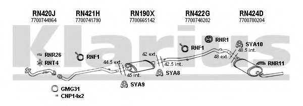 KLARIUS 720426U Exhaust System